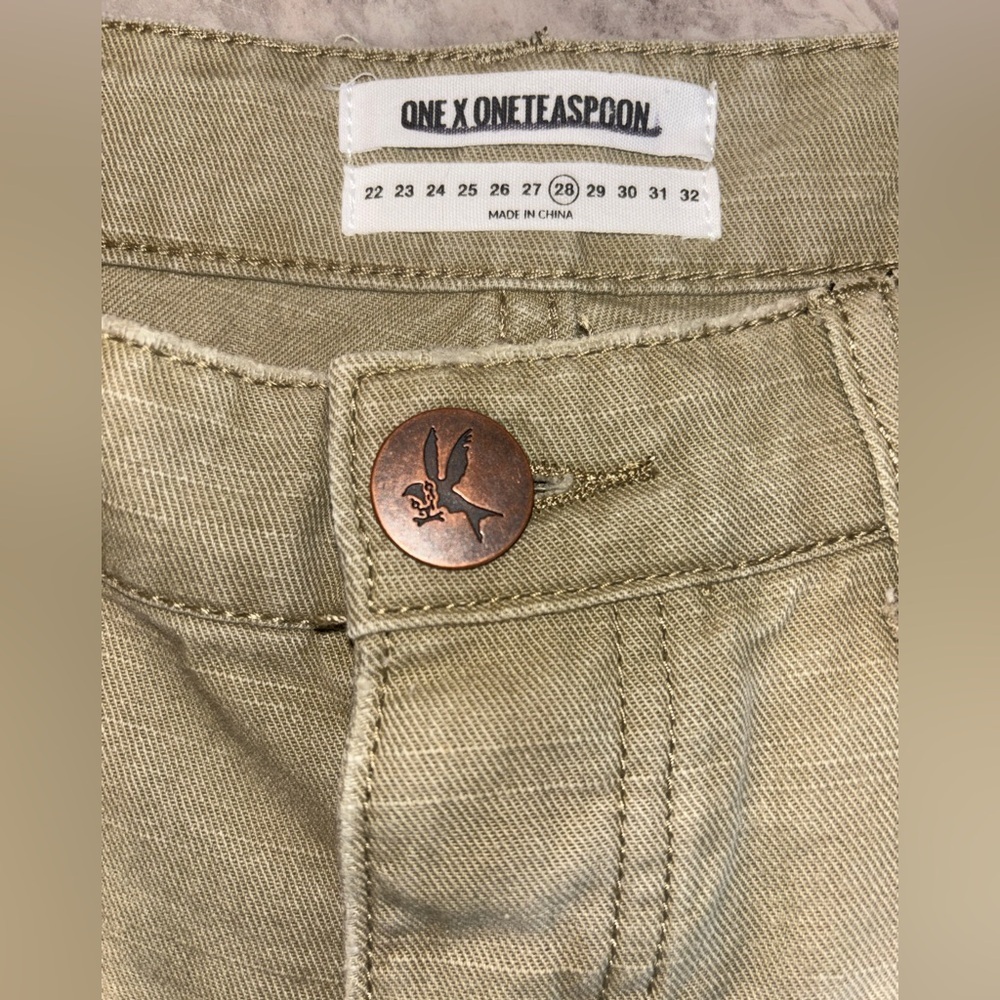 One Teaspoon Bonitas Australian Boho distressed grunge Frayed Jean Shorts 28 - Picture 12 of 14